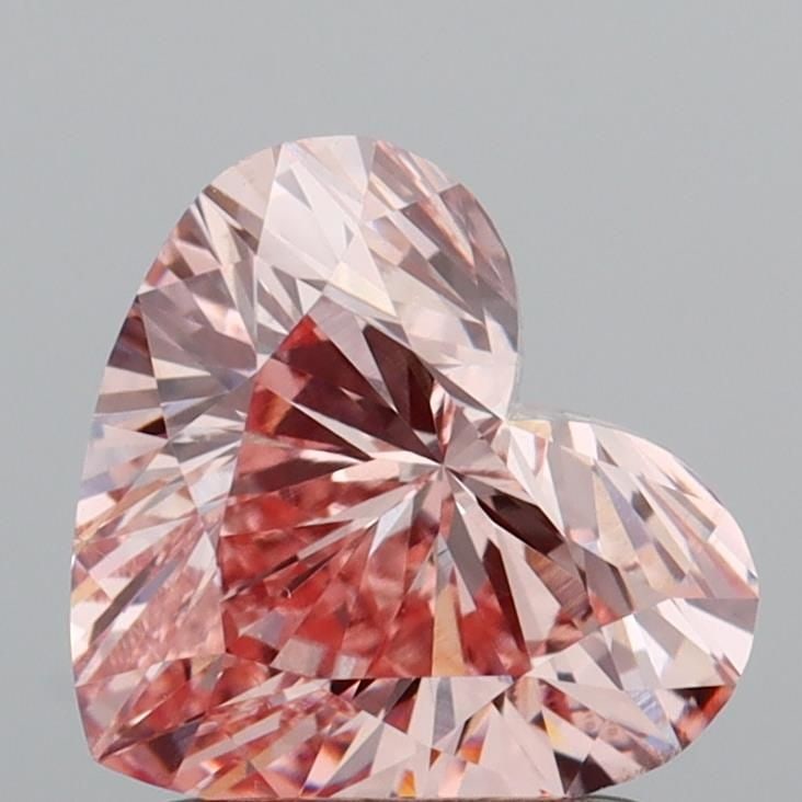 Loose Diamond - HEART 1.53ct Fancy Intense Pink VS2: Loose Diamond - HEART 1.53ct Fancy Intense Pink VS2 Source: This is a real non-mined Diamond that has been grown in a lab Shape: HEART Carats: 1.53 Color: Fancy Intense Pink Certification: IGI Video: