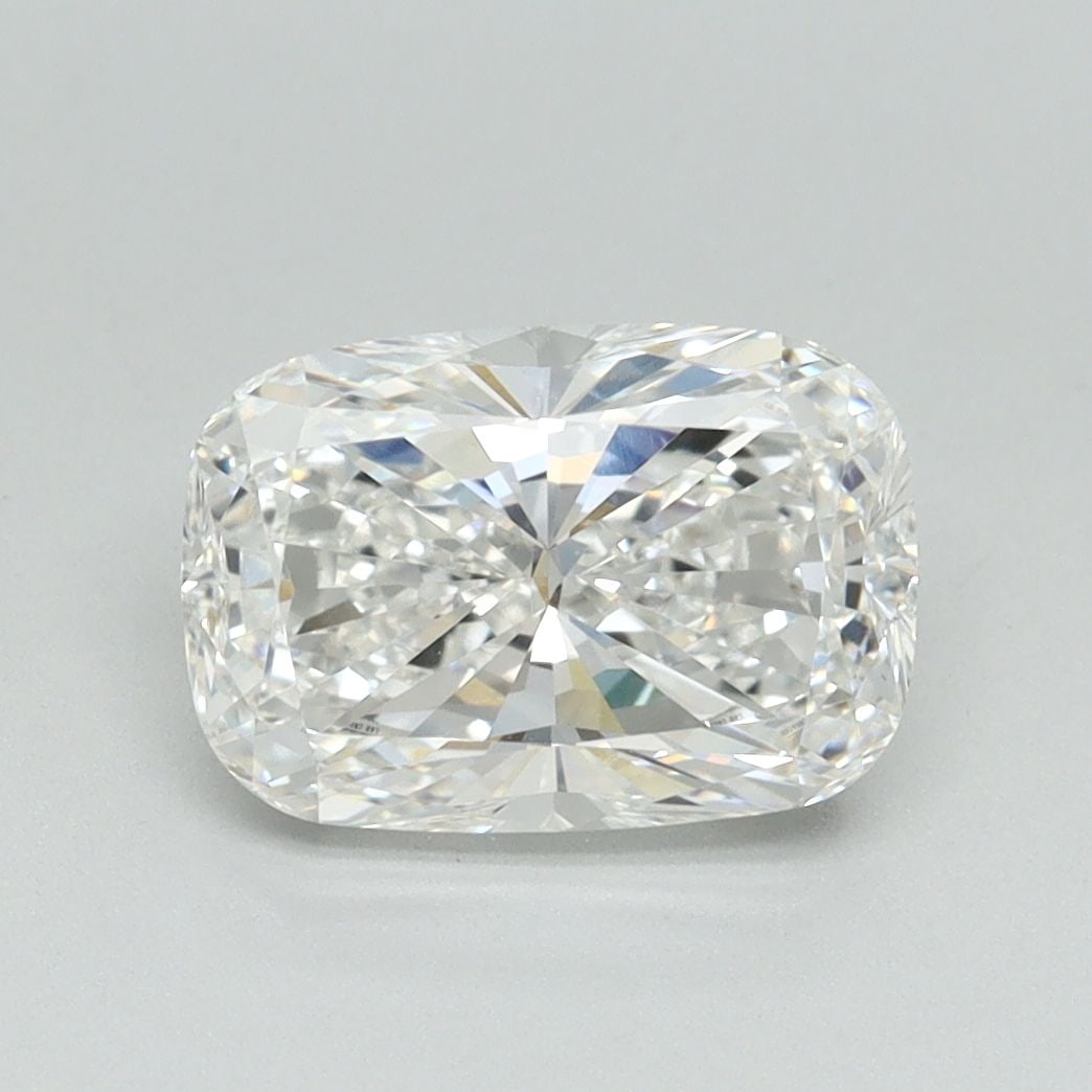 Loose Diamond - CUSHION MODIFIED 2.03ct F VS1: Loose Diamond - CUSHION MODIFIED 2.03ct F VS1 Source: This is a real non-mined Diamond that has been grown in a lab Shape: CUSHION MODIFIED Carats: 2.03 Color: F Clarity: VS1 Certification: GSI Video: