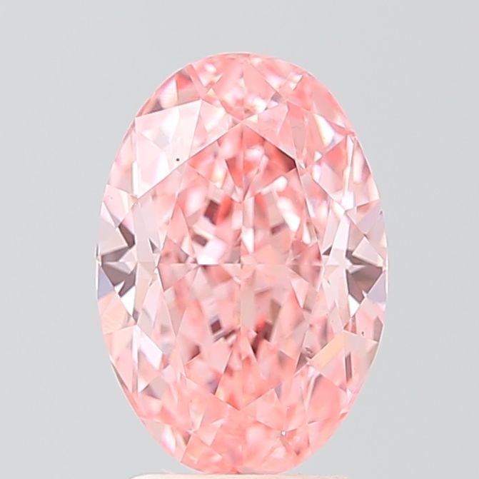 Loose Diamond - OVAL 2.82ct Fancy Vivid Pink VS1: Loose Diamond - OVAL 2.82ct Fancy Vivid Pink VS1 Source: This is a real non-mined Diamond that has been grown in a lab Shape: OVAL Carats: 2.82 Color: Fancy Vivid Pink Certification: IGI Video: