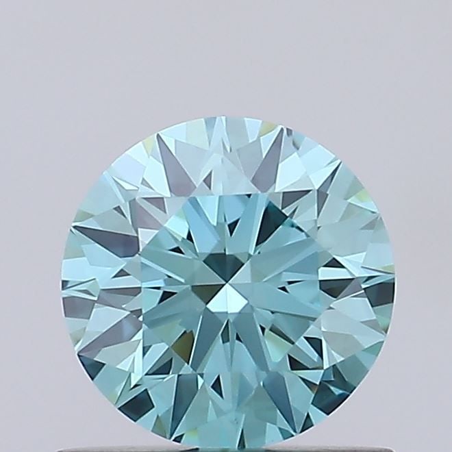 Ideal Loose Diamond - ROUND 0.78ct Fancy Vivid Green Blue IF: Ideal Loose Diamond - ROUND 0.78ct Fancy Vivid Green Blue IF Source: This is a real non-mined Diamond that has been grown in a lab Shape: ROUND Carats: 0.78 Color: Fancy Vivid Green Blue Certification