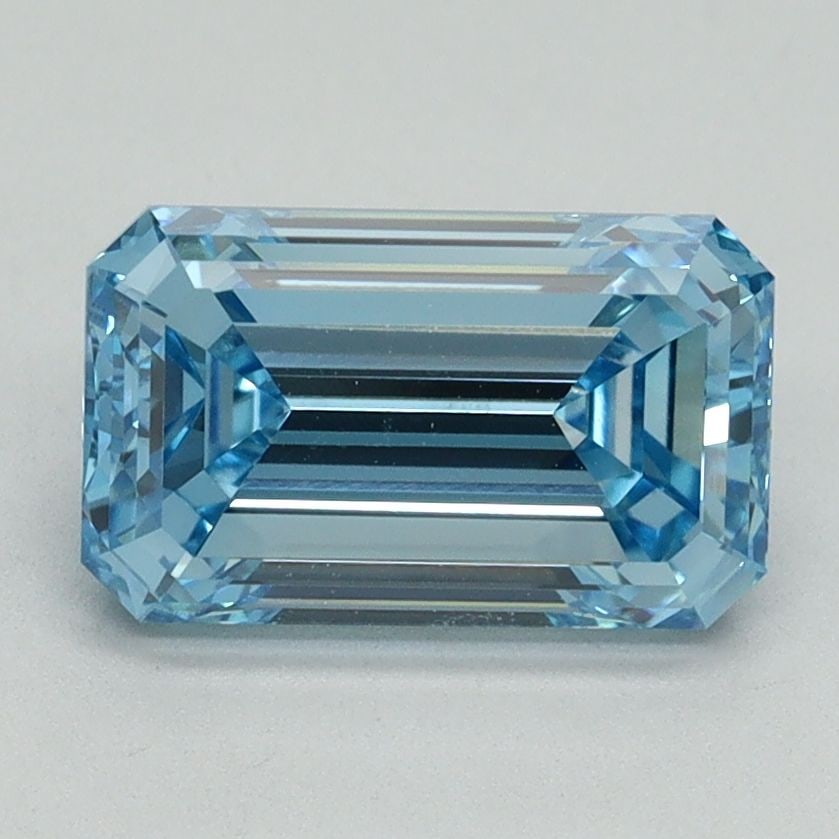 Loose Diamond - EMERALD 2.04ct Fancy Vivid Blue VS1: Loose Diamond - EMERALD 2.04ct Fancy Vivid Blue VS1 Source: This is a real non-mined Diamond that has been grown in a lab Shape: EMERALD Carats: 2.04 Color: Fancy Vivid Blue Certification: IGI Video: