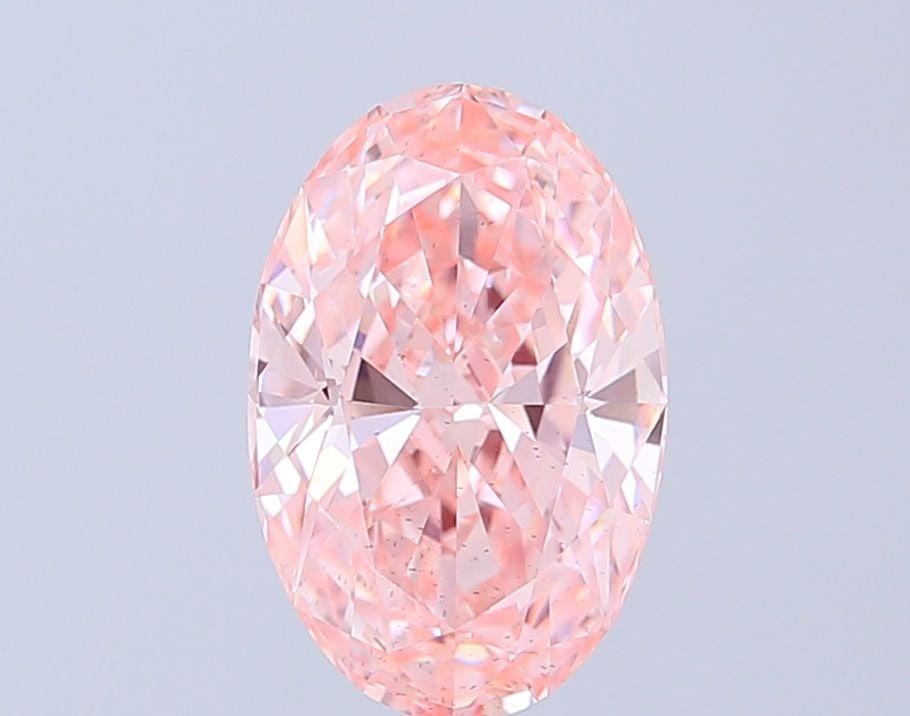 Loose Diamond - OVAL 2.74ct Fancy Vivid Pink SI1: Loose Diamond - OVAL 2.74ct Fancy Vivid Pink SI1 Source: This is a real non-mined Diamond that has been grown in a lab Shape: OVAL Carats: 2.74 Color: Fancy Vivid Pink Certification: IGI Video: