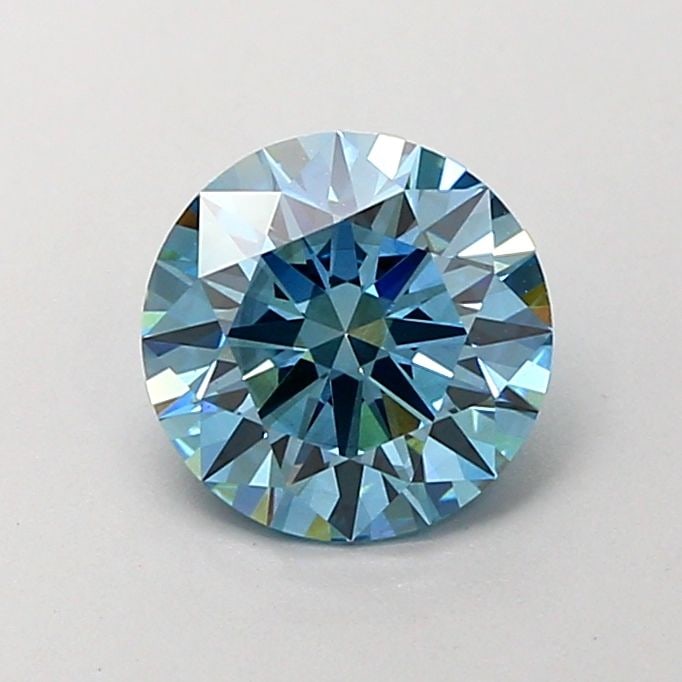 Ideal Loose Diamond - ROUND 1.54ct Fancy Vivid Blue VS2: Ideal Loose Diamond - ROUND 1.54ct Fancy Vivid Blue VS2 Source: This is a real non-mined Diamond that has been grown in a lab Shape: ROUND Carats: 1.54 Color: Fancy Vivid Blue Certification: IGI Video