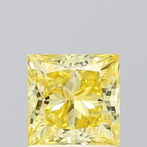 Loose Diamond - PRINCESS 1.02ct Fancy Vivid Yellow VVS2: Loose Diamond - PRINCESS 1.02ct Fancy Vivid Yellow VVS2 Source: This is a real non-mined Diamond that has been grown in a lab Shape: PRINCESS Carats: 1.02 Color: Fancy Vivid Yellow Certification: IGI 