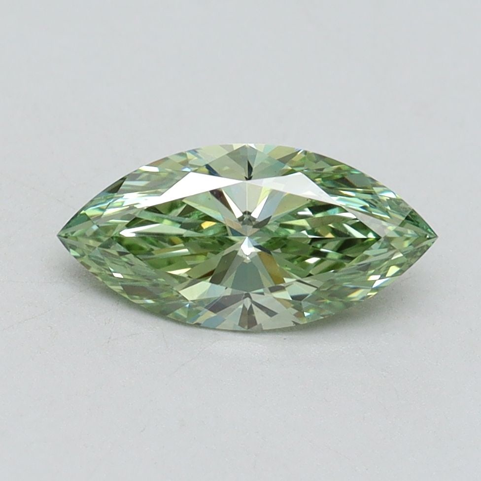Loose Diamond - MARQUISE 1.01ct Fancy Vivid Green VS1: Loose Diamond - MARQUISE 1.01ct Fancy Vivid Green VS1 Source: This is a real non-mined Diamond that has been grown in a lab Shape: MARQUISE Carats: 1.01 Color: Fancy Vivid Green Certification: IGI Vid