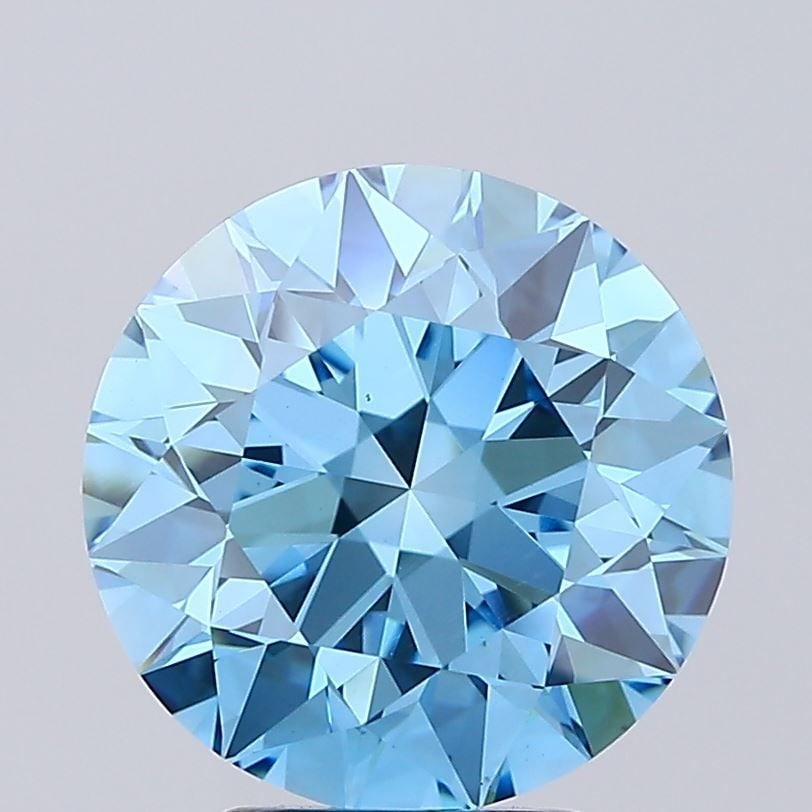 Ideal Loose Diamond - ROUND 4.07ct Fancy Vivid Blue VS1: Ideal Loose Diamond - ROUND 4.07ct Fancy Vivid Blue VS1 Source: This is a real non-mined Diamond that has been grown in a lab Shape: ROUND Carats: 4.07 Color: Fancy Vivid Blue Certification: IGI Video