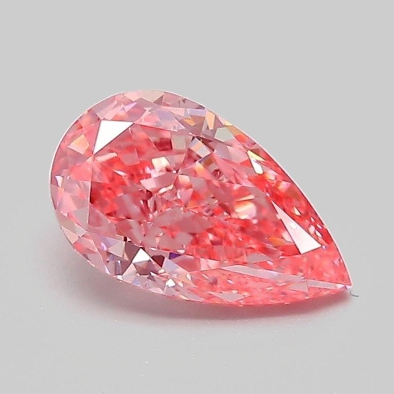 Loose Diamond - PEAR 1.24ct Fancy Vivid Pink VVS2: Loose Diamond - PEAR 1.24ct Fancy Vivid Pink VVS2 Source: This is a real non-mined Diamond that has been grown in a lab Shape: PEAR Carats: 1.24 Color: Fancy Vivid Pink Certification: IGI Video: