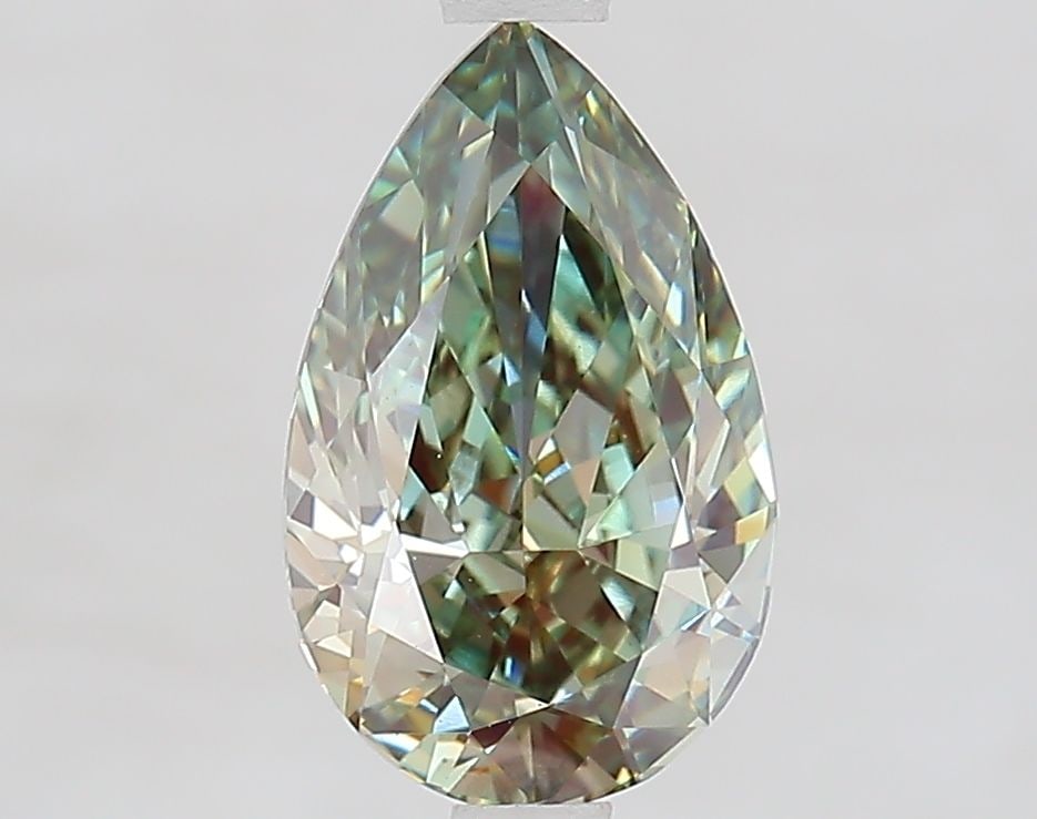 Loose Diamond - PEAR 2.1ct Fancy Gray Green VVS2: Loose Diamond - PEAR 2.1ct Fancy Gray Green VVS2 Source: This is a real non-mined Diamond that has been grown in a lab Shape: PEAR Carats: 2.1 Color: Fancy Gray Green Certification: IGI Video: