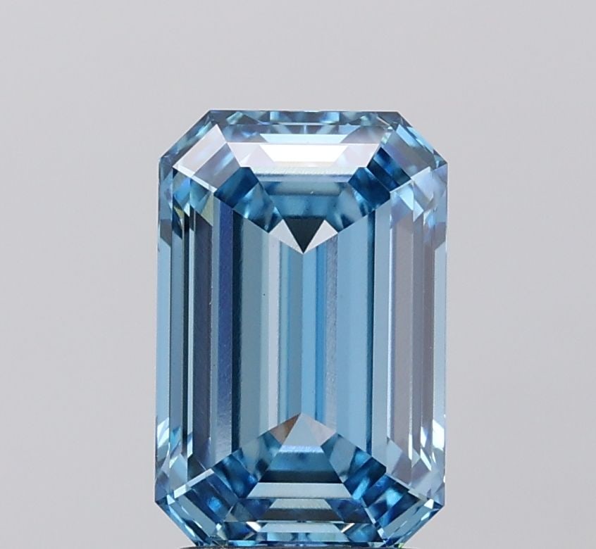 Loose Diamond - EMERALD 3.07ct Fancy Vivid Blue VVS2: Loose Diamond - EMERALD 3.07ct Fancy Vivid Blue VVS2 Source: This is a real non-mined Diamond that has been grown in a lab Shape: EMERALD Carats: 3.07 Color: Fancy Vivid Blue Certification: IGI The Di