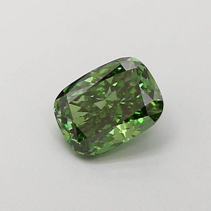 Loose Diamond - CUSHION MODIFIED 1.03ct Fancy Vivid Green VVS2: Loose Diamond - CUSHION MODIFIED 1.03ct Fancy Vivid Green VVS2 Source: This is a real non-mined Diamond that has been grown in a lab Shape: CUSHION MODIFIED Carats: 1.03 Color: Fancy Vivid Green Certi