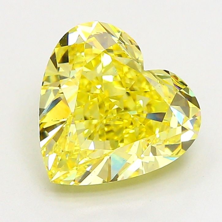 Loose Diamond - HEART 4.08ct Fancy Vivid Yellow VS2: Loose Diamond - HEART 4.08ct Fancy Vivid Yellow VS2 Source: This is a real non-mined Diamond that has been grown in a lab Shape: HEART Carats: 4.08 Color: Fancy Vivid Yellow Certification: IGI Video: