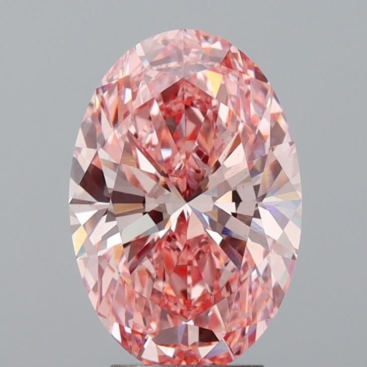 Loose Diamond - OVAL 4.47ct Fancy Vivid Pink VS1: Loose Diamond - OVAL 4.47ct Fancy Vivid Pink VS1 Source: This is a real non-mined Diamond that has been grown in a lab Shape: OVAL Carats: 4.47 Color: Fancy Vivid Pink Certification: IGI Video: