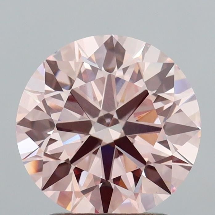 Ideal Loose Diamond - ROUND 2.06ct Fancy Pink VVS2: Ideal Loose Diamond - ROUND 2.06ct Fancy Pink VVS2 Source: This is a real non-mined Diamond that has been grown in a lab Shape: ROUND Carats: 2.06 Color: Fancy Pink Certification: IGI Video: