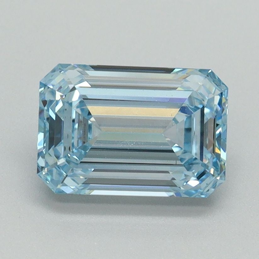 Loose Diamond - EMERALD 1.6ct Fancy Vivid Blue VS2: Loose Diamond - EMERALD 1.6ct Fancy Vivid Blue VS2 Source: This is a real non-mined Diamond that has been grown in a lab Shape: EMERALD Carats: 1.6 Color: Fancy Vivid Blue Certification: IGI Video: