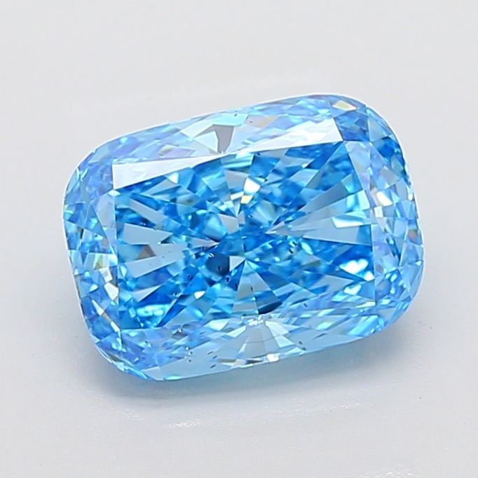 Loose Diamond - CUSHION MODIFIED 4.03ct Fancy Vivid Blue SI1: Loose Diamond - CUSHION MODIFIED 4.03ct Fancy Vivid Blue SI1 Source: This is a real non-mined Diamond that has been grown in a lab Shape: CUSHION MODIFIED Carats: 4.03 Color: Fancy Vivid Blue Certific