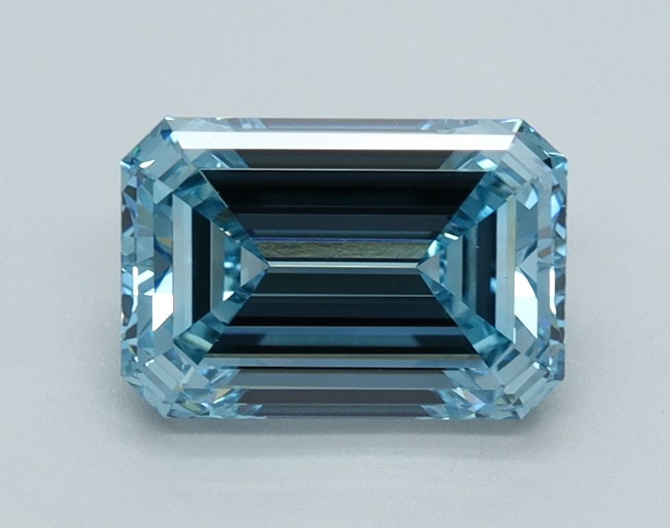 Loose Diamond - EMERALD 1.69ct Fancy Intense Blue VS1: Loose Diamond - EMERALD 1.69ct Fancy Intense Blue VS1 Source: This is a real non-mined Diamond that has been grown in a lab Shape: EMERALD Carats: 1.69 Color: Fancy Intense Blue Certification: IGI