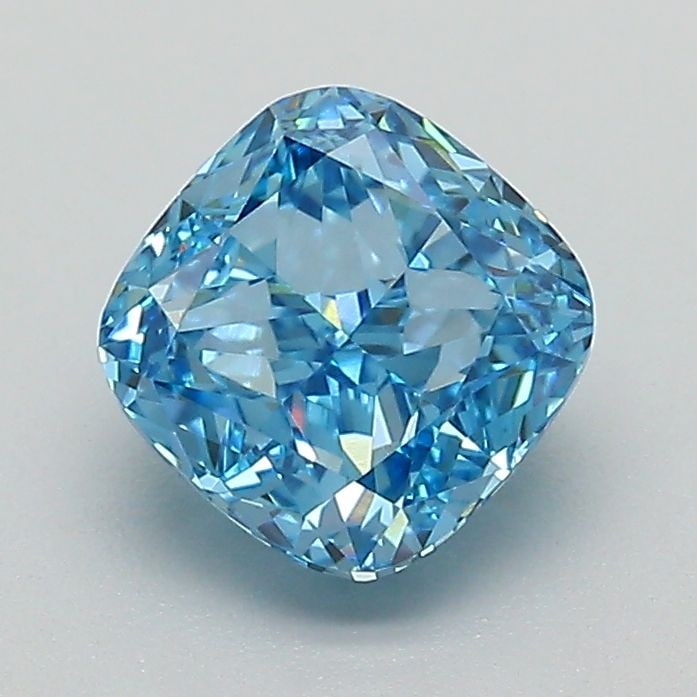 Loose Diamond - CUSHION MODIFIED 1.5ct Fancy Vivid Blue VVS2: Loose Diamond - CUSHION MODIFIED 1.5ct Fancy Vivid Blue VVS2 Source: This is a real non-mined Diamond that has been grown in a lab Shape: CUSHION MODIFIED Carats: 1.5 Color: Fancy Vivid Blue Certifica