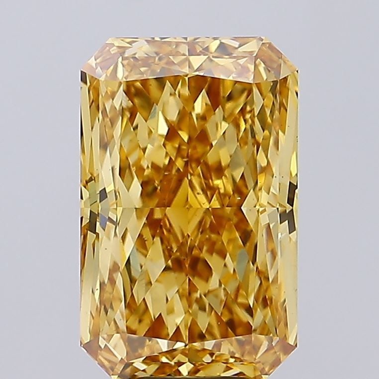 Loose Diamond - RADIANT 11.54ct Fancy Vivid Brownish Yellow VS1: Loose Diamond - RADIANT 11.54ct Fancy Vivid Brownish Yellow VS1 Source: This is a real non-mined Diamond that has been grown in a lab Shape: RADIANT Carats: 11.54 Color: Fancy Vivid Brownish Yellow Ce