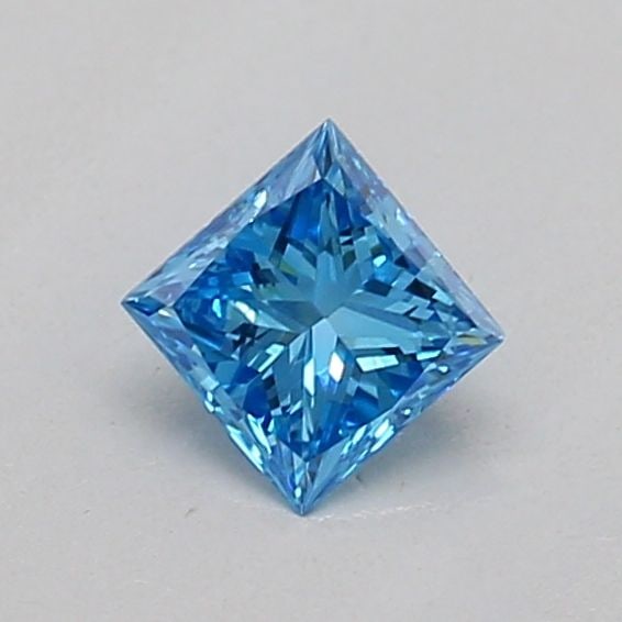 Loose Diamond - PRINCESS 0.2ct Fancy Vivid Blue VS2: Loose Diamond - PRINCESS 0.2ct Fancy Vivid Blue VS2 Source: This is a real non-mined Diamond that has been grown in a lab Shape: PRINCESS Carats: 0.2 Color: Fancy Vivid Blue Certification: IGI The