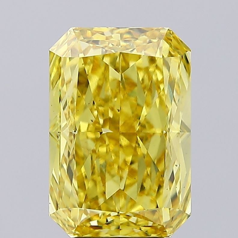 Loose Diamond - RADIANT 6.1ct Fancy Vivid Yellow VS2: Loose Diamond - RADIANT 6.1ct Fancy Vivid Yellow VS2 Source: This is a real non-mined Diamond that has been grown in a lab Shape: RADIANT Carats: 6.1 Color: Fancy Vivid Yellow Certification: IGI Video