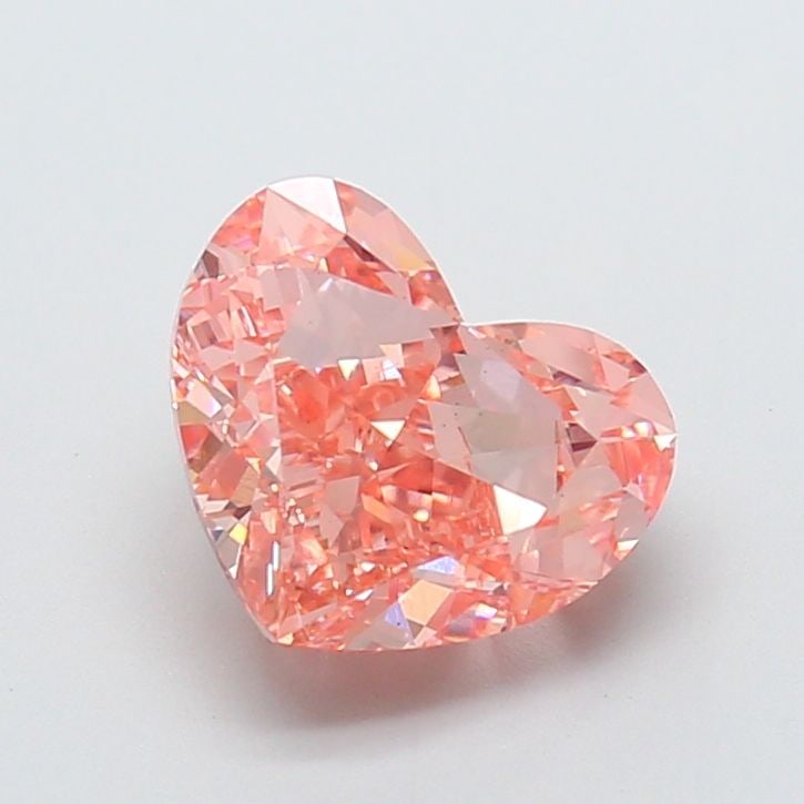 Loose Diamond - HEART 3.51ct Fancy Vivid Orangey Pink VS1: Loose Diamond - HEART 3.51ct Fancy Vivid Orangey Pink VS1 Source: This is a real non-mined Diamond that has been grown in a lab Shape: HEART Carats: 3.51 Color: Fancy Vivid Orangey Pink Certification: