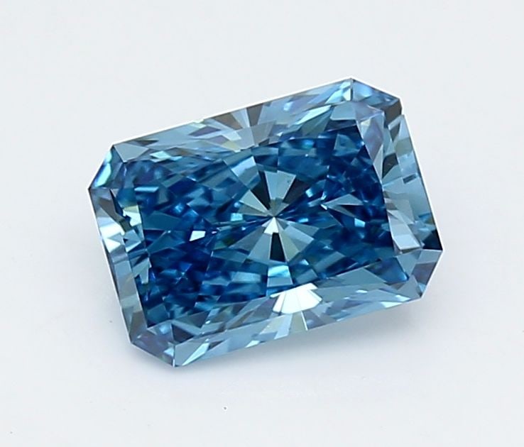 Loose Diamond - RADIANT 1.59ct Fancy Vivid Blue VS1: Loose Diamond - RADIANT 1.59ct Fancy Vivid Blue VS1 Source: This is a real non-mined Diamond that has been grown in a lab Shape: RADIANT Carats: 1.59 Color: Fancy Vivid Blue Certification: IGI Video: