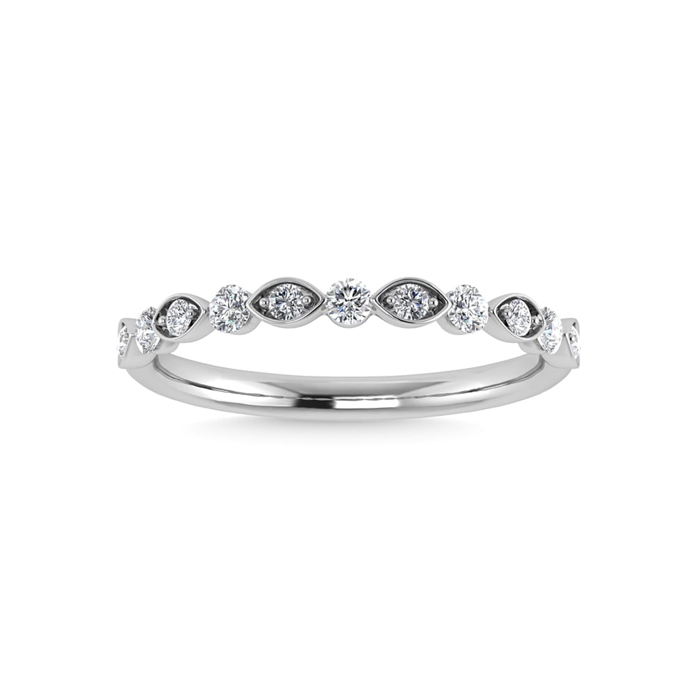 14K White Gold Diamond 1/4 Ct.Tw. Stackable Ring (1 of 4)