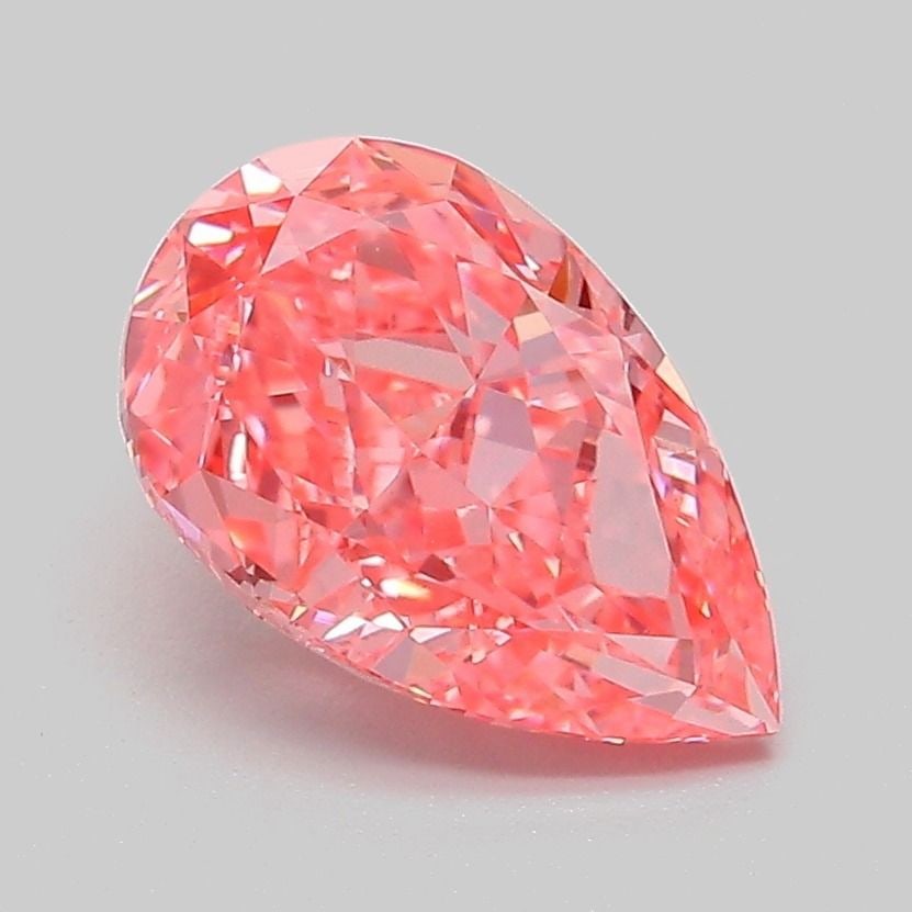 Loose Diamond - PEAR 2.03ct Fancy Vivid Pink VVS2: Loose Diamond - PEAR 2.03ct Fancy Vivid Pink VVS2 Source: This is a real non-mined Diamond that has been grown in a lab Shape: PEAR Carats: 2.03 Color: Fancy Vivid Pink Certification: IGI Video: