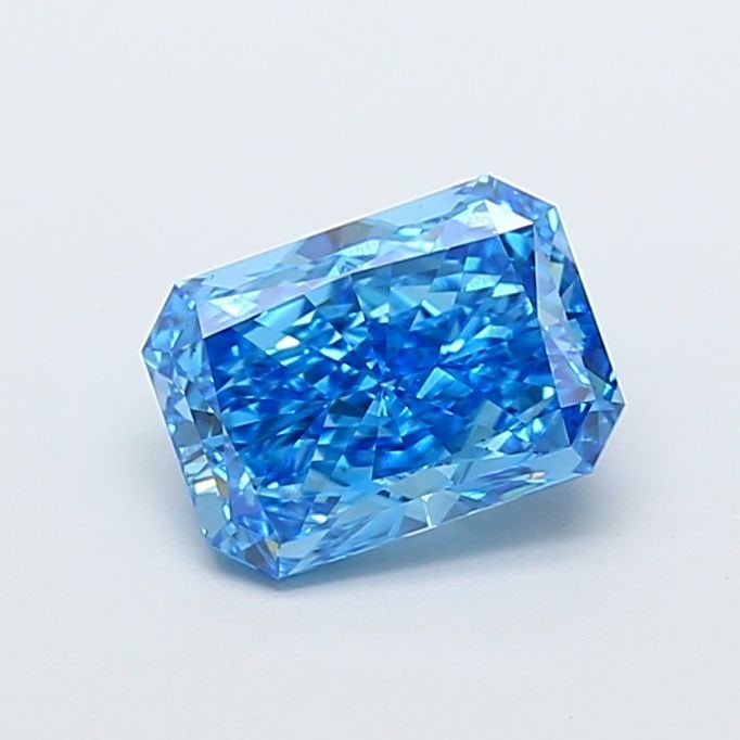 Loose Diamond - RADIANT 2.0ct Fancy Vivid Blue VS1: Loose Diamond - RADIANT 2.0ct Fancy Vivid Blue VS1 Source: This is a real non-mined Diamond that has been grown in a lab Shape: RADIANT Carats: 2.0 Color: Fancy Vivid Blue Certification: IGI Video: