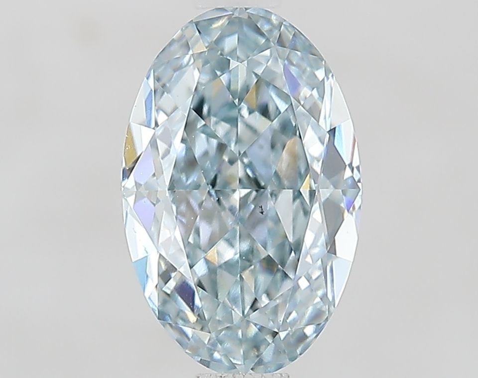 Loose Diamond - OVAL 1.4ct Fancy Greenish Blue VS1: Loose Diamond - OVAL 1.4ct Fancy Greenish Blue VS1 Source: This is a real non-mined Diamond that has been grown in a lab Shape: OVAL Carats: 1.4 Color: Fancy Greenish Blue Certification: IGI Video: