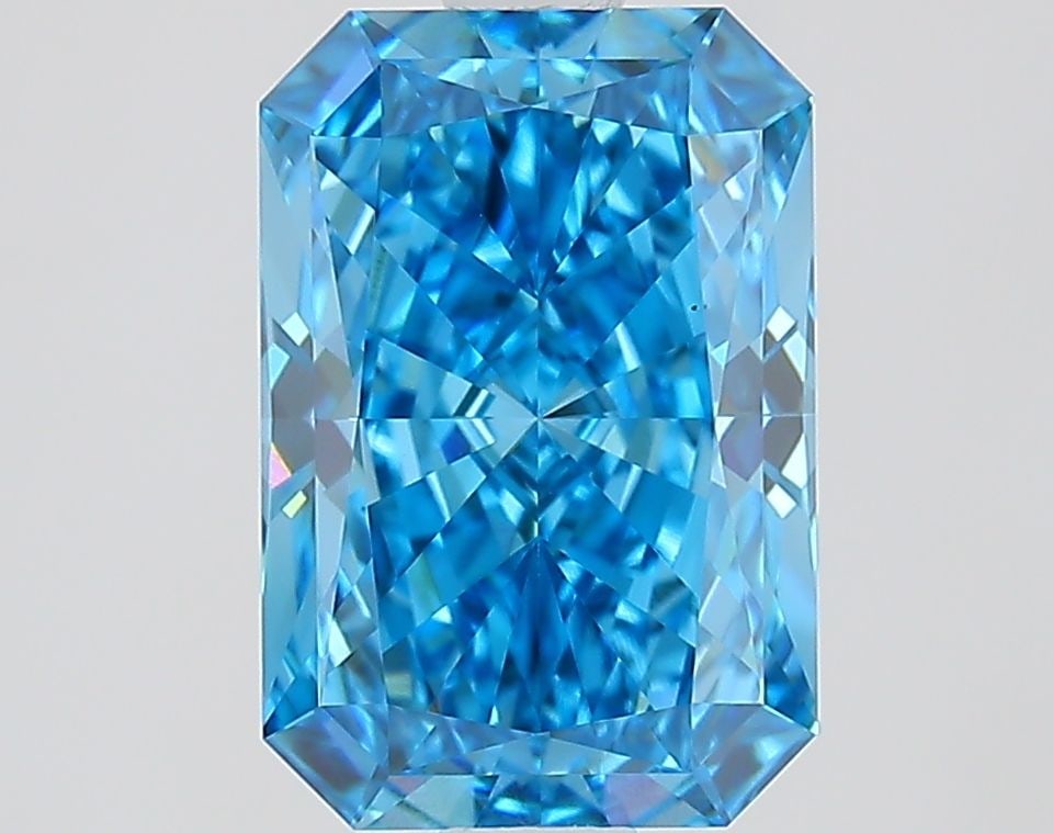Loose Diamond - RADIANT 1.96ct Fancy Vivid Blue VS1: Loose Diamond - RADIANT 1.96ct Fancy Vivid Blue VS1 Source: This is a real non-mined Diamond that has been grown in a lab Shape: RADIANT Carats: 1.96 Color: Fancy Vivid Blue Certification: IGI Video: