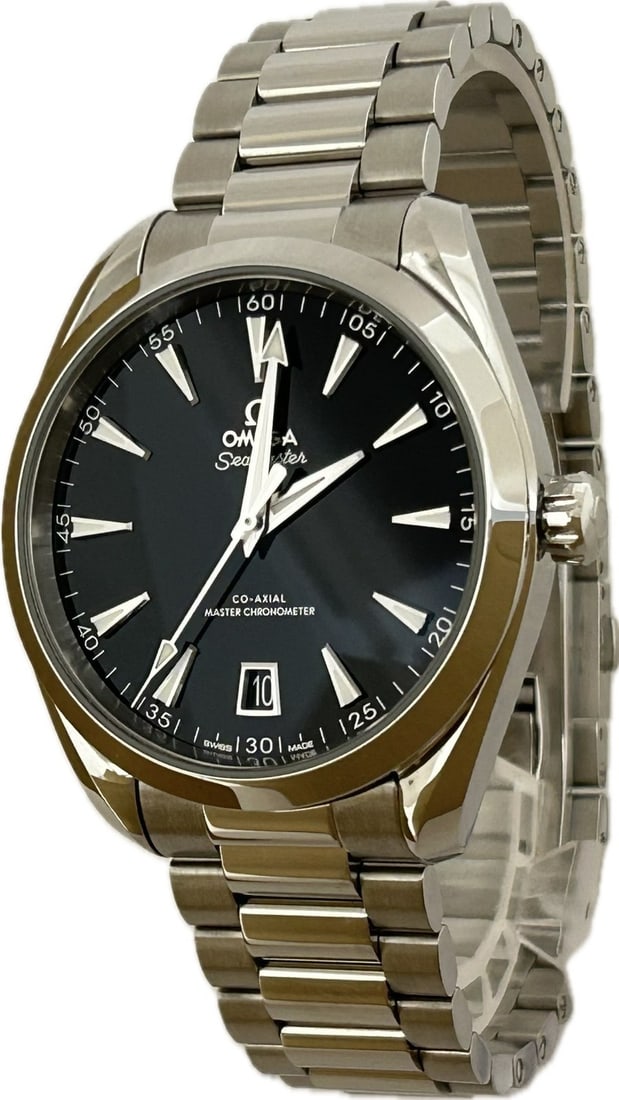 Omega Seamaster Aqua Terra 150M Automatic Men's Wristwatch: Omega Seamaster Aqua Terra 150M Automatic Men's Wristwatch This Omega Seamaster Aqua Terra 150M wristwatch is designed for men and features an automatic movement. Crafted in Switzerland, it offers rel