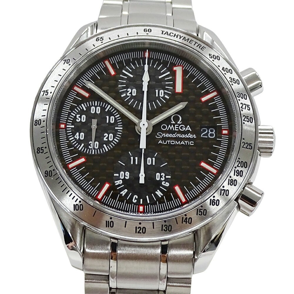 OMEGA Michael Schumacher Speedmaster Racing 3519.50 Automatic Date Watch: OMEGA Michael Schumacher Speedmaster Racing 3519.50 Automatic Date Watch This OMEGA Speedmaster Racing 3519.50 Michael Schumacher Limited Edition men's wristwatch features an automatic movement housed