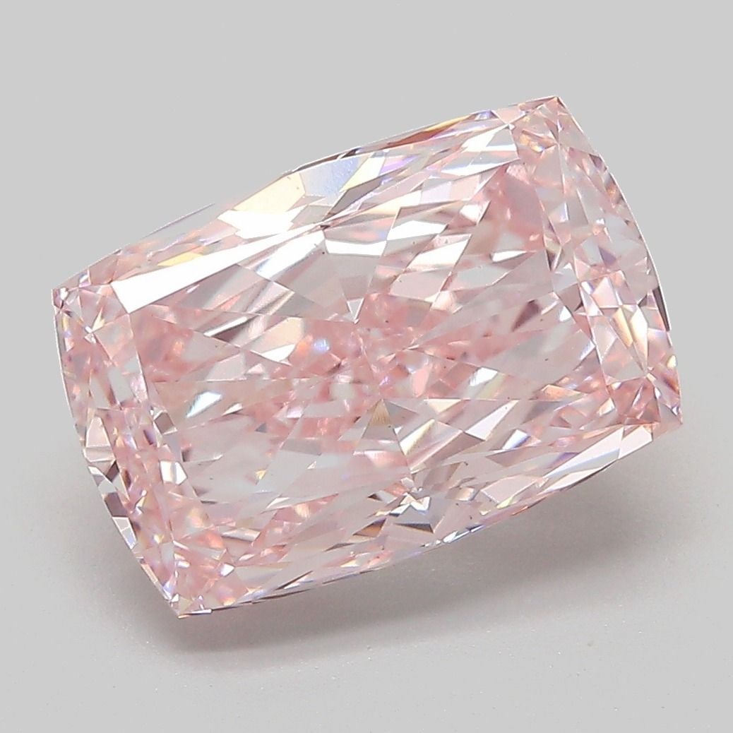 Loose Diamond - CUSHION MODIFIED 5.03ct Fancy Pink VS1: Loose Diamond - CUSHION MODIFIED 5.03ct Fancy Pink VS1 Source: This is a real non-mined Diamond that has been grown in a lab Shape: CUSHION MODIFIED Carats: 5.03 Color: Fancy Pink Certification: IGI T
