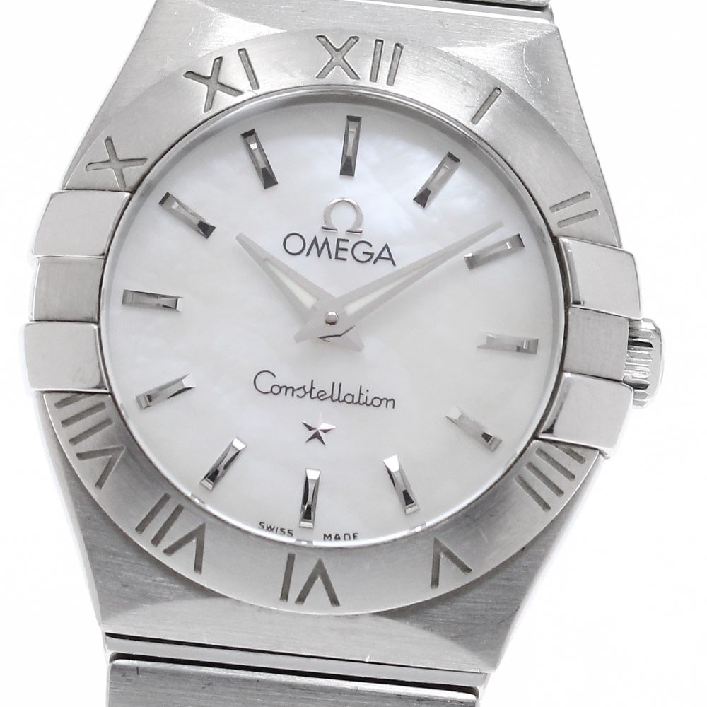 Omega Constellation Quartz Ladies Wristwatch Brushed: Omega Constellation Quartz Ladies Wristwatch Brushed This is an OMEGA Constellation Brushed Quartz ladies wristwatch, model 123.10.24.60.05.001. It features a classic design and is crafted for women. 