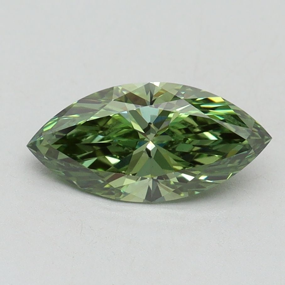 Loose Diamond - MARQUISE 1.0ct Fancy Vivid Green VS1: Loose Diamond - MARQUISE 1.0ct Fancy Vivid Green VS1 Source: This is a real non-mined Diamond that has been grown in a lab Shape: MARQUISE Carats: 1.0 Color: Fancy Vivid Green Certification: IGI Video