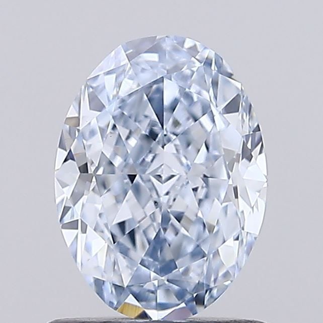 Loose Diamond - OVAL 1.06ct Fancy Light Blue VVS2: Loose Diamond - OVAL 1.06ct Fancy Light Blue VVS2 Source: This is a real non-mined Diamond that has been grown in a lab Shape: OVAL Carats: 1.06 Color: Fancy Light Blue Certification: IGI Video: