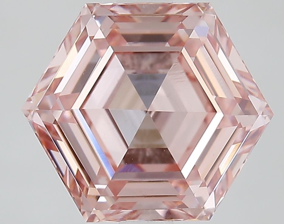 Loose Diamond - HEXAGONAL 3.13ct Fancy Intense Pink VVS2: Loose Diamond - HEXAGONAL 3.13ct Fancy Intense Pink VVS2 Source: This is a real non-mined Diamond that has been grown in a lab Shape: HEXAGONAL Carats: 3.13 Color: Fancy Intense Pink Certification: IG