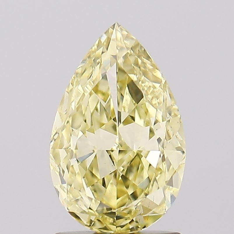 Loose Diamond - PEAR 1.52ct Fancy Intense Yellow VS1: Loose Diamond - PEAR 1.52ct Fancy Intense Yellow VS1 Source: This is a real non-mined Diamond that has been grown in a lab Shape: PEAR Carats: 1.52 Color: Fancy Intense Yellow Certification: IGI Video