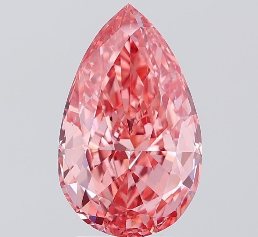 Loose Diamond - PEAR 3.06ct Fancy Vivid Pink VS2: Loose Diamond - PEAR 3.06ct Fancy Vivid Pink VS2 Source: This is a real non-mined Diamond that has been grown in a lab Shape: PEAR Carats: 3.06 Color: Fancy Vivid Pink Certification: IGI Video: Video