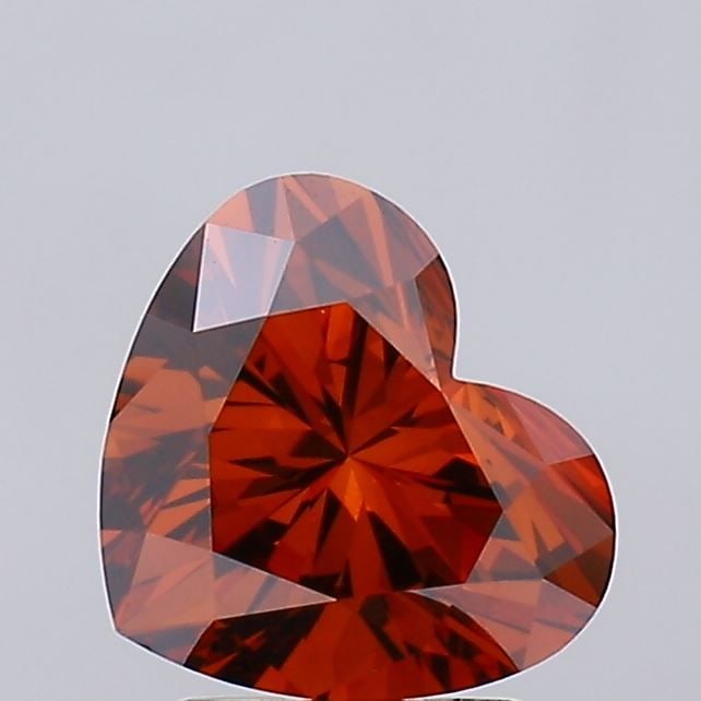 Loose Diamond - HEART 2.04ct Fancy Orange VS1: Loose Diamond - HEART 2.04ct Fancy Orange VS1 Source: This is a real non-mined Diamond that has been grown in a lab Shape: HEART Carats: 2.04 Color: Fancy Orange Certification: IGI Video: