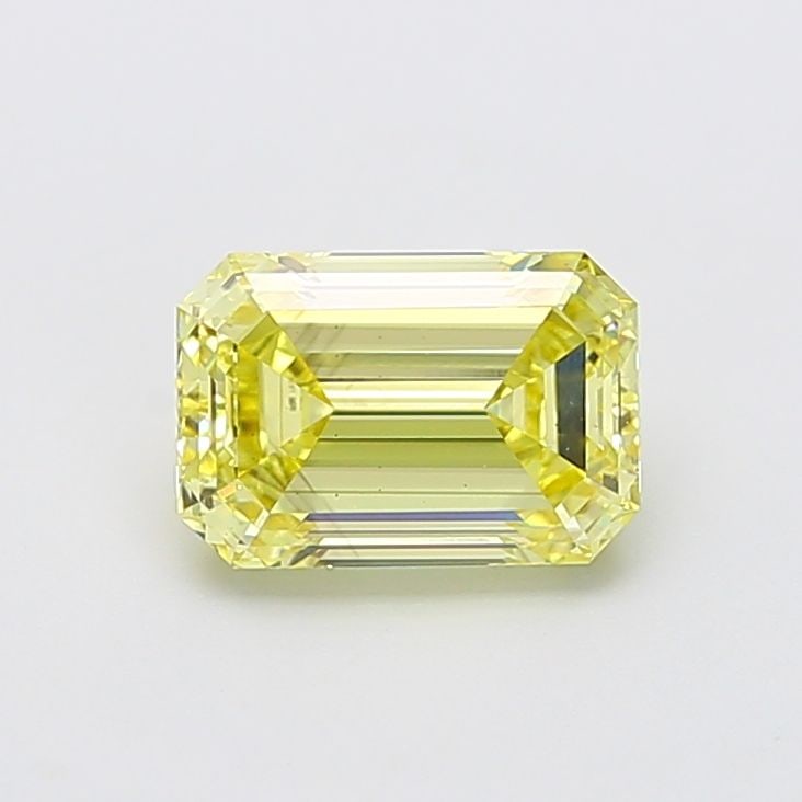 Loose Diamond - EMERALD 2.35ct Fancy Yellow VS2: Loose Diamond - EMERALD 2.35ct Fancy Yellow VS2 Source: This is a real non-mined Diamond that has been grown in a lab Shape: EMERALD Carats: 2.35 Color: Fancy Yellow Certification: IGI Video: