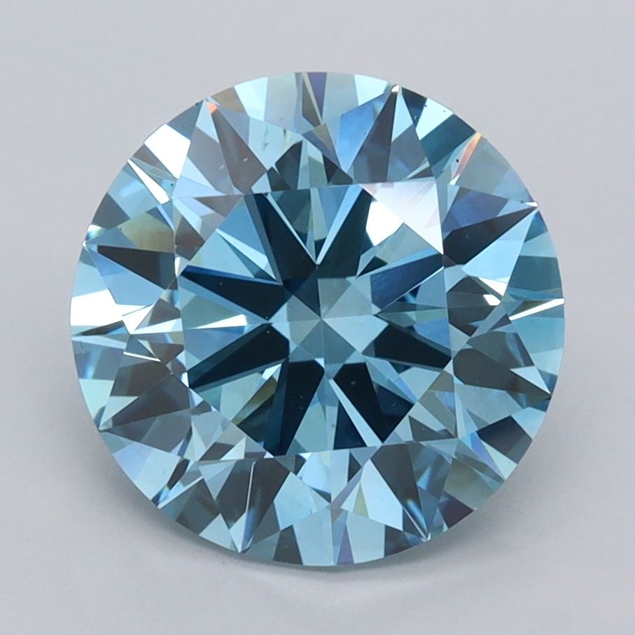 Ideal Loose Diamond - ROUND 3.05ct Fancy Vivid Blue VS1: Ideal Loose Diamond - ROUND 3.05ct Fancy Vivid Blue VS1 Source: This is a real non-mined Diamond that has been grown in a lab Shape: ROUND Carats: 3.05 Color: Fancy Vivid Blue Certification: IGI
