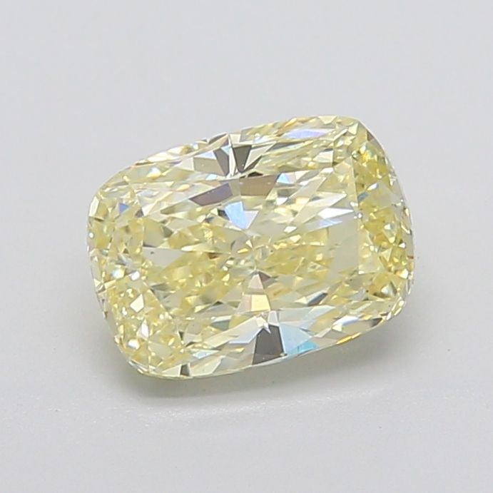 Loose Diamond - CUSHION MODIFIED 3.1ct Fancy Light Yellow VS1: Loose Diamond - CUSHION MODIFIED 3.1ct Fancy Light Yellow VS1 Source: This is a real non-mined Diamond that has been grown in a lab Shape: CUSHION MODIFIED Carats: 3.1 Color: Fancy Light Yellow Certif