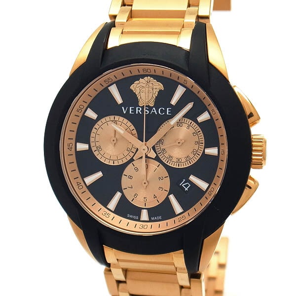 VERSACE CHARACTER CHRONO VEM800318 Men's Quartz Watch Rose Gold Plated (1 of 4)