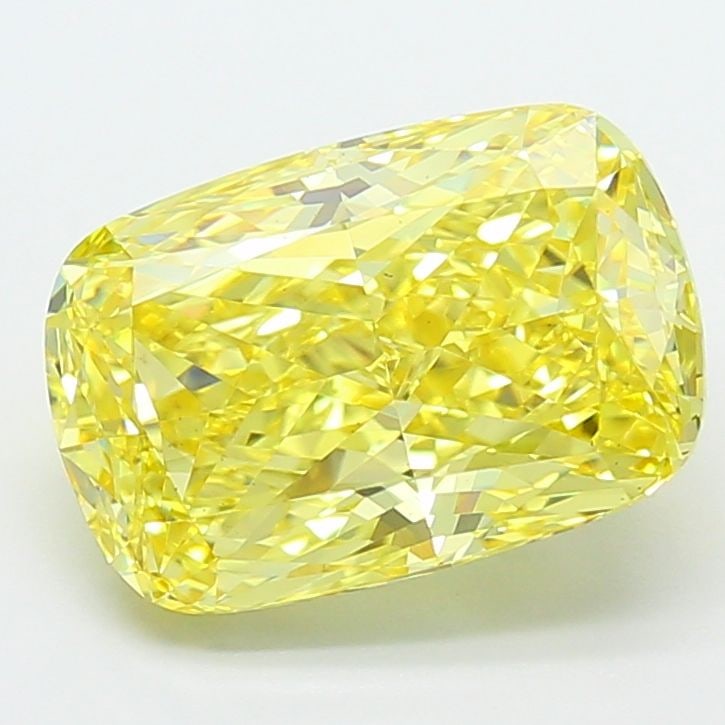 Loose Diamond - CUSHION MODIFIED 4.21ct Fancy Vivid Yellow VS1: Loose Diamond - CUSHION MODIFIED 4.21ct Fancy Vivid Yellow VS1 Source: This is a real non-mined Diamond that has been grown in a lab Shape: CUSHION MODIFIED Carats: 4.21 Color: Fancy Vivid Yellow