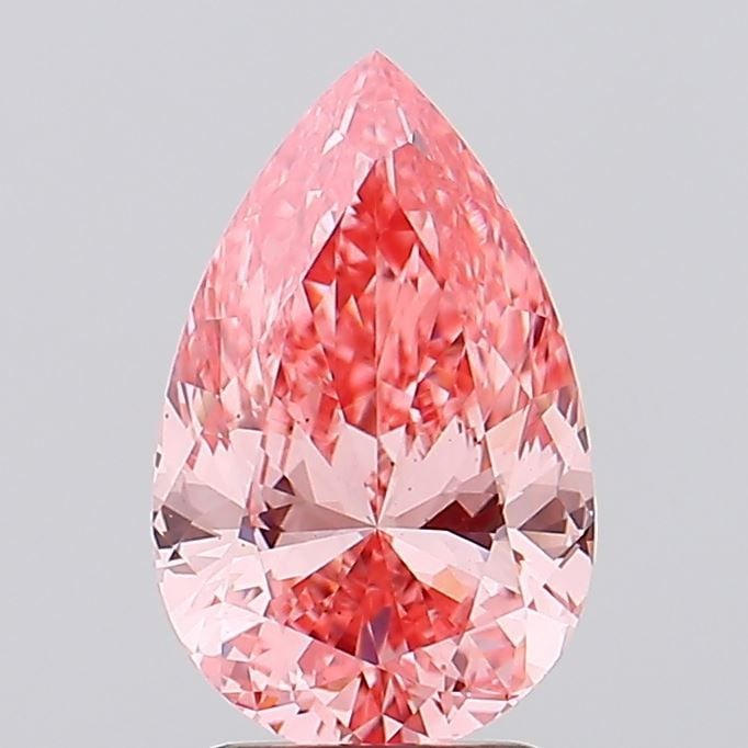 Loose Diamond - PEAR 1.65ct Fancy Vivid Pink VS2: Loose Diamond - PEAR 1.65ct Fancy Vivid Pink VS2 Source: This is a real non-mined Diamond that has been grown in a lab Shape: PEAR Carats: 1.65 Color: Fancy Vivid Pink Certification: IGI Video: Video