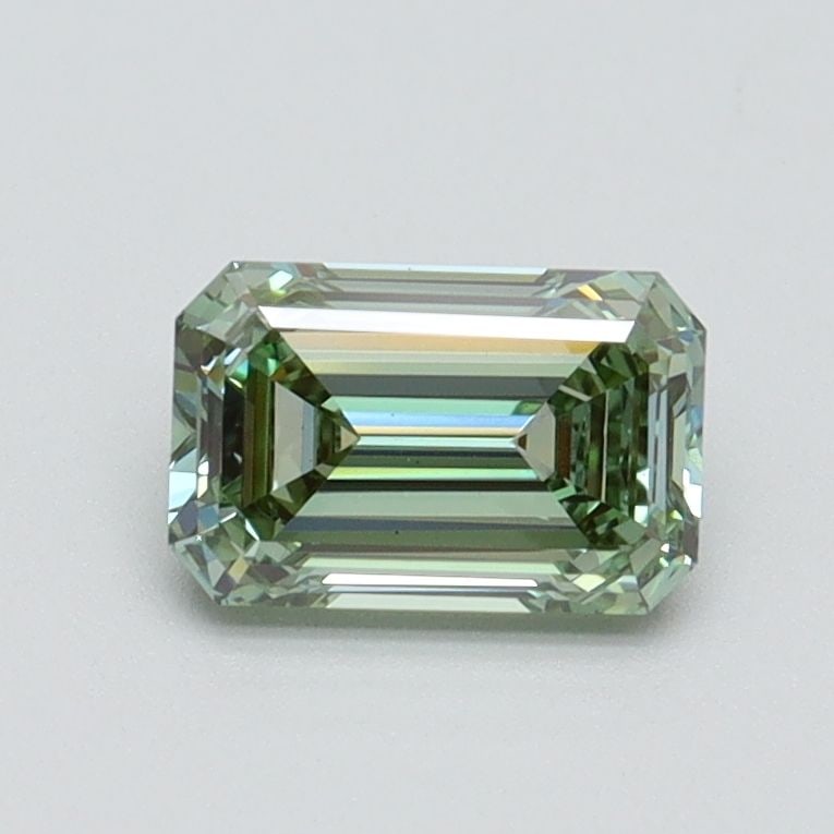 Loose Diamond - EMERALD 0.8ct Fancy Vivid Green VS1 (1 of 1)