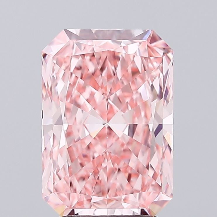 Loose Diamond - RADIANT 2.84ct Fancy Vivid Pink VS1: Loose Diamond - RADIANT 2.84ct Fancy Vivid Pink VS1 Source: This is a real non-mined Diamond that has been grown in a lab Shape: RADIANT Carats: 2.84 Color: Fancy Vivid Pink Certification: IGI Video: