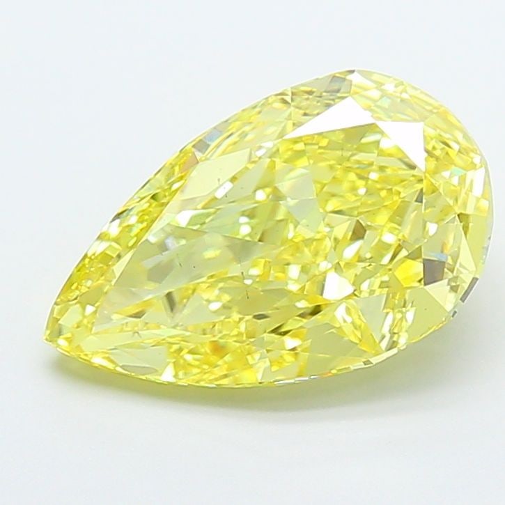 Loose Diamond - PEAR 5.01ct Fancy Vivid Yellow VS2: Loose Diamond - PEAR 5.01ct Fancy Vivid Yellow VS2 Source: This is a real non-mined Diamond that has been grown in a lab Shape: PEAR Carats: 5.01 Color: Fancy Vivid Yellow Certification: IGI The Diamo